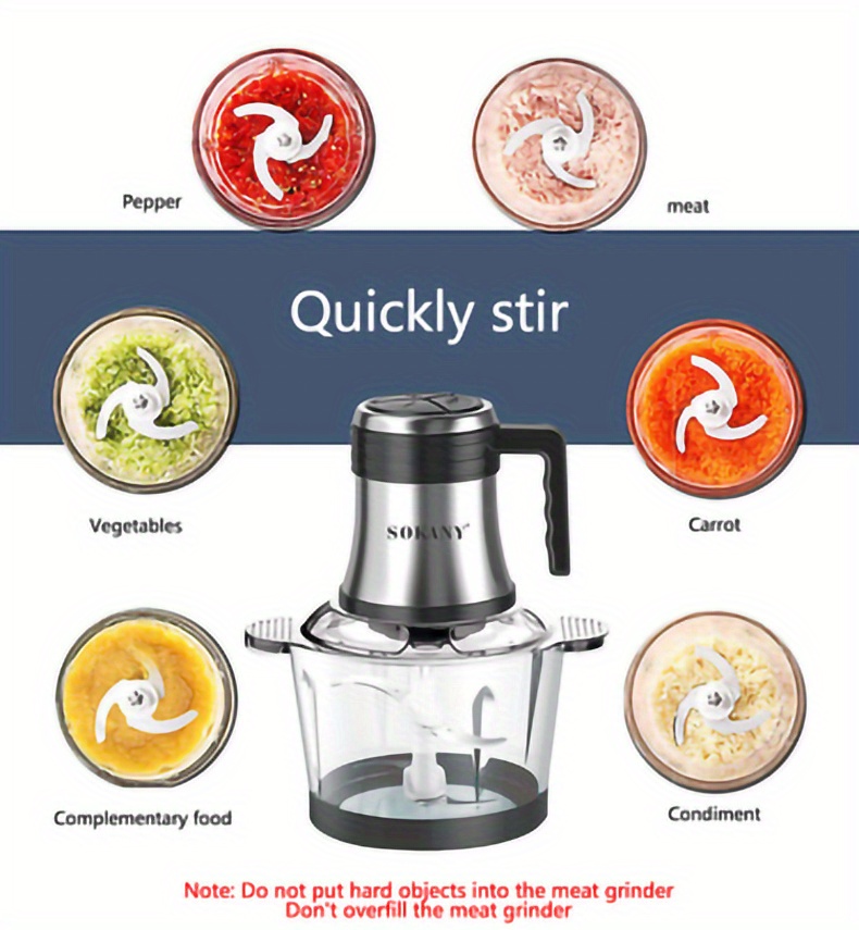 Mueller Electric Food Chopper, Mini Food Processor, 3-cup Mini Chopper,  Meat Grinder, Mix, Chop, Mince and Blend Vegetables, Fruits, Nuts, Meats,  Stainless Steel Blade, White - Yahoo Shopping