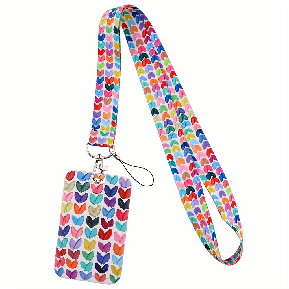 Love Heart Coffee Latte Badge Holder with Lanyard, Lanyards for ID