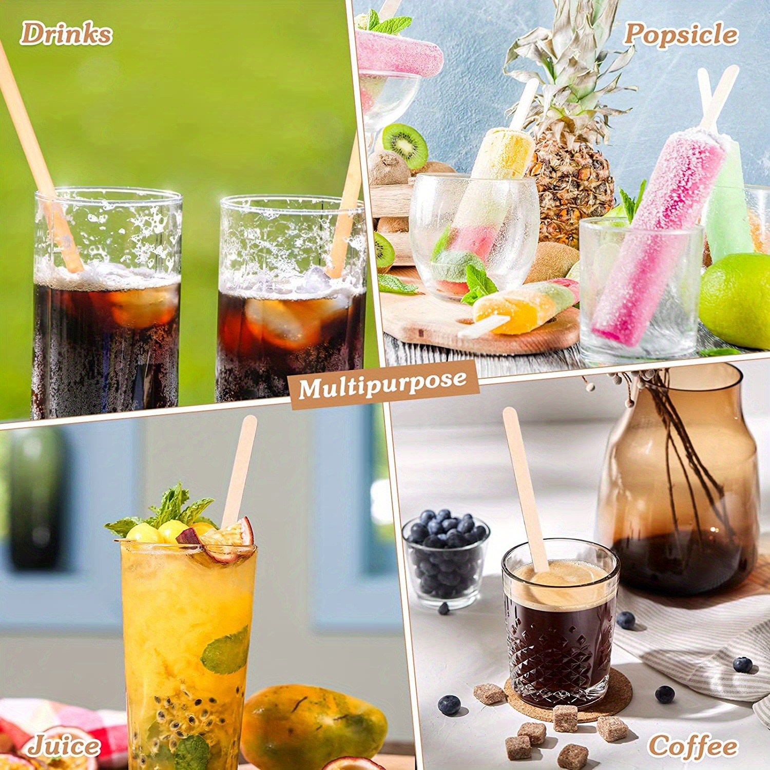 Wooden Coffee Stirrers - Perfect For Coffee & Cocktails - Smooth Ends &  Disposable - Summer & Winter Drinkware Accessories - Temu United Arab  Emirates