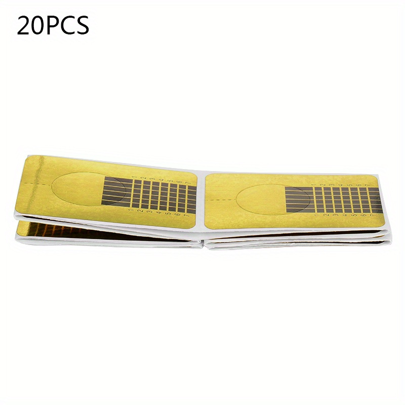 20pcs Rectangular Nail Extension Holographic Paper Pads
