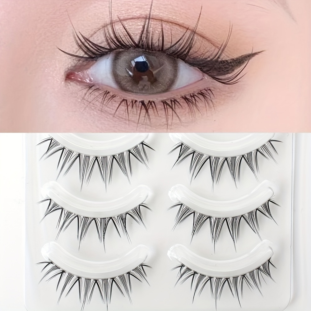 

10 Pairs -style False Eyelashes - , Clear Band, Short Korean Lashes, 0.07mm Thickness, 10-12mm Length, Beginner-friendly & Reusable