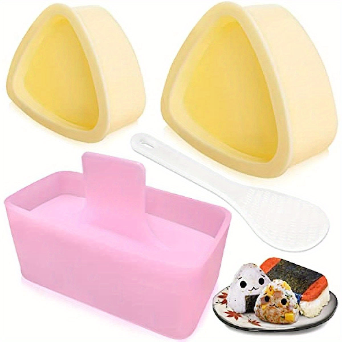 Home 2pcs/set Onigiri Mold Triangle Maker Rice Ball Tool Food Press Kitchen