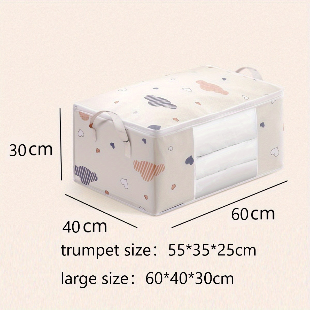 1pc Clothing Storage Bag With Handle And Window, Suitable For