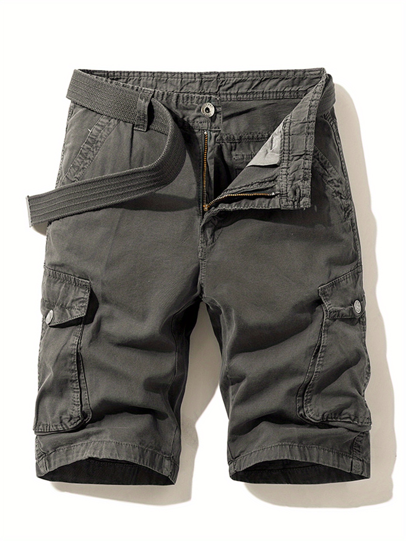 Men's Plain Flap Pocket Cotton Cargo Shorts Spring Summer - Temu Australia