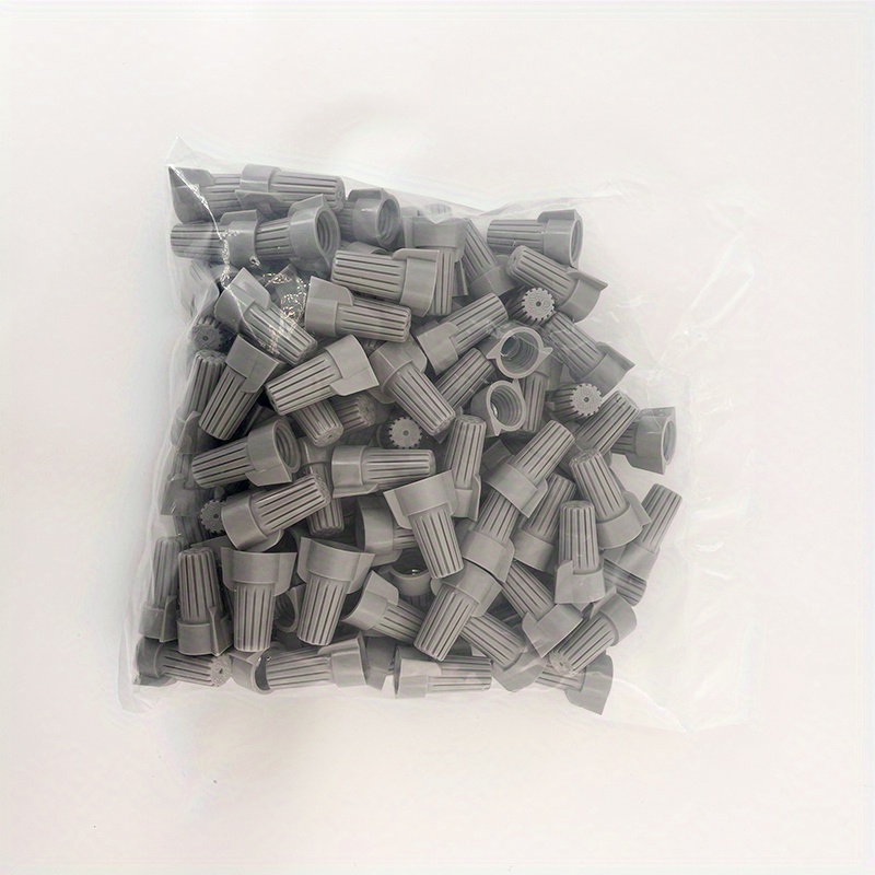 Grey Winged Electrical Wire End Connectors Caps Bulk 100 Pack Large