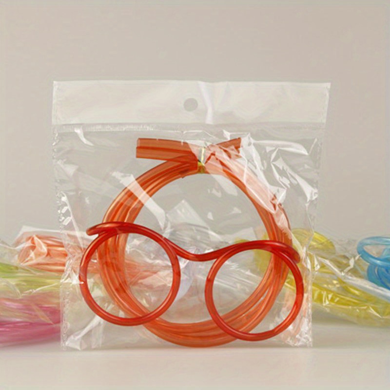 Funny Glasses Straw,Flexible Drinking Straw Novelty Eyeglass Frame Bar  Accessories for Birthdays,Bridal Showers,Party Supplies,Favors,Game Ideas 