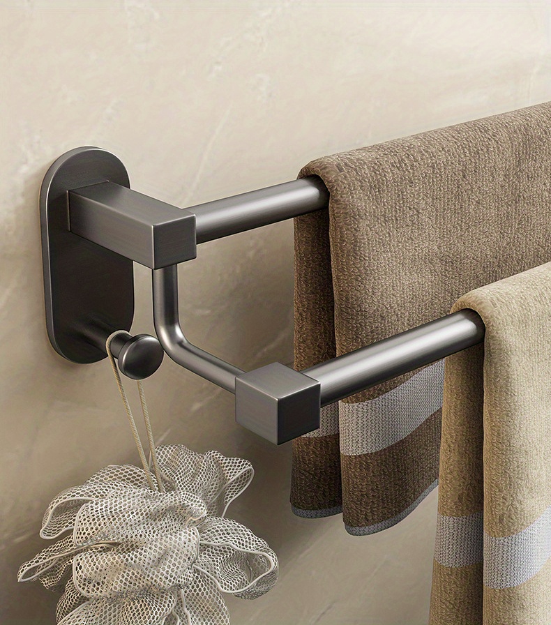 Toallero de acero inoxidable, colgador redondo para toallas de baño, barra  de toalla para montar en la pared, para accesorios de baño y cocina, 11.8