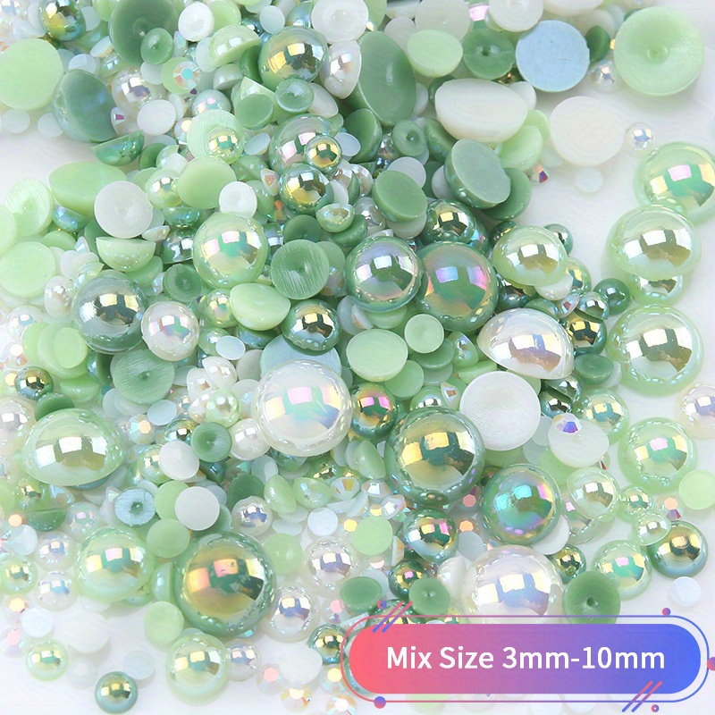 Mixed Size Half Pearl Rhinestones For Crafts 3mm Resin - Temu