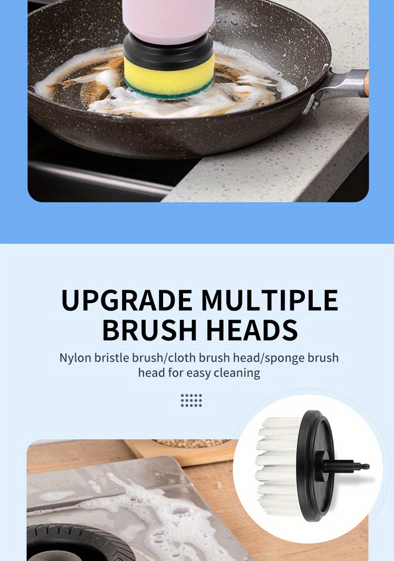 Multi functional Electric Cleaning Brush With Large 1200mah - Temu