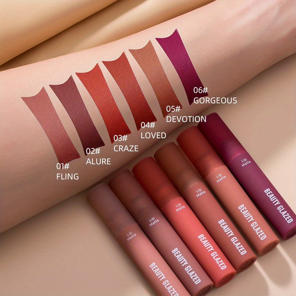 8pcs matte liquid lipsticks waterproof long lasting lipgloss set makeup details 1