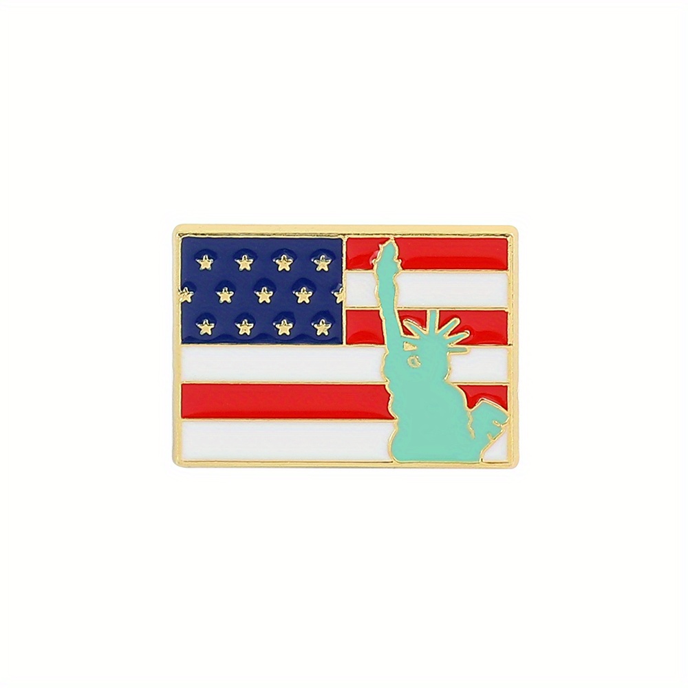American Flag Goddess Enamel Pin Patriotic Fashion Brooch - Temu