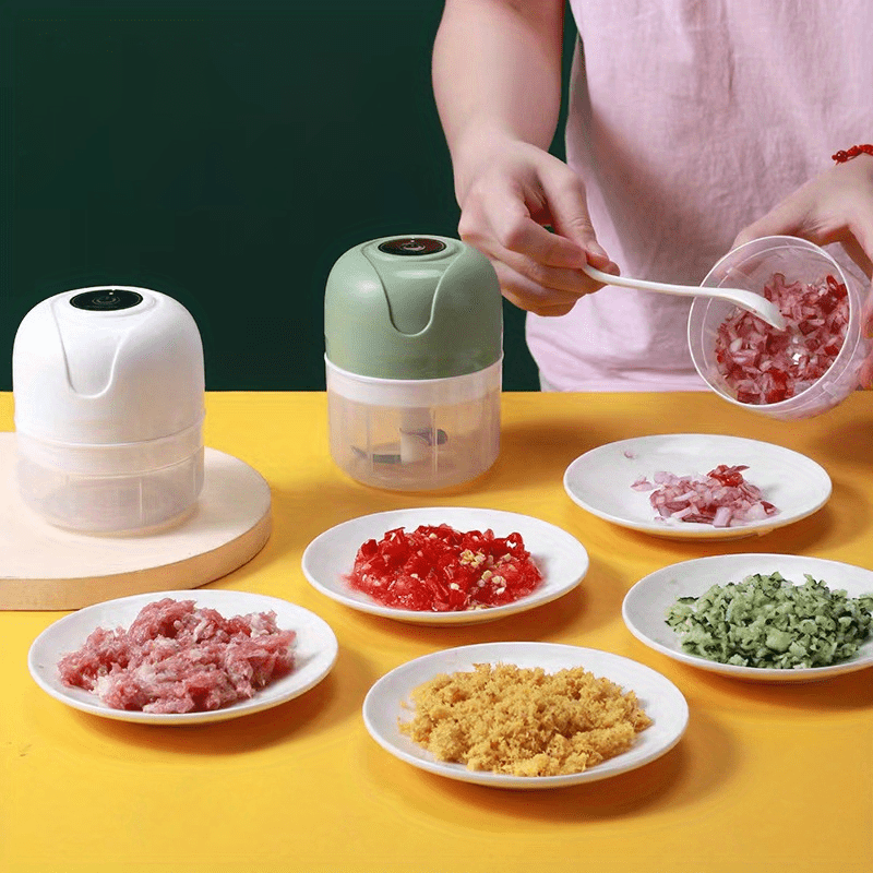 Rechargeable Electric Garlic Chopper - Portable Veggie Grinder With Steel  Blade For Ginger, Chili, Fruit, Meat - Capacity - Easy To Use And Clean -  Temu