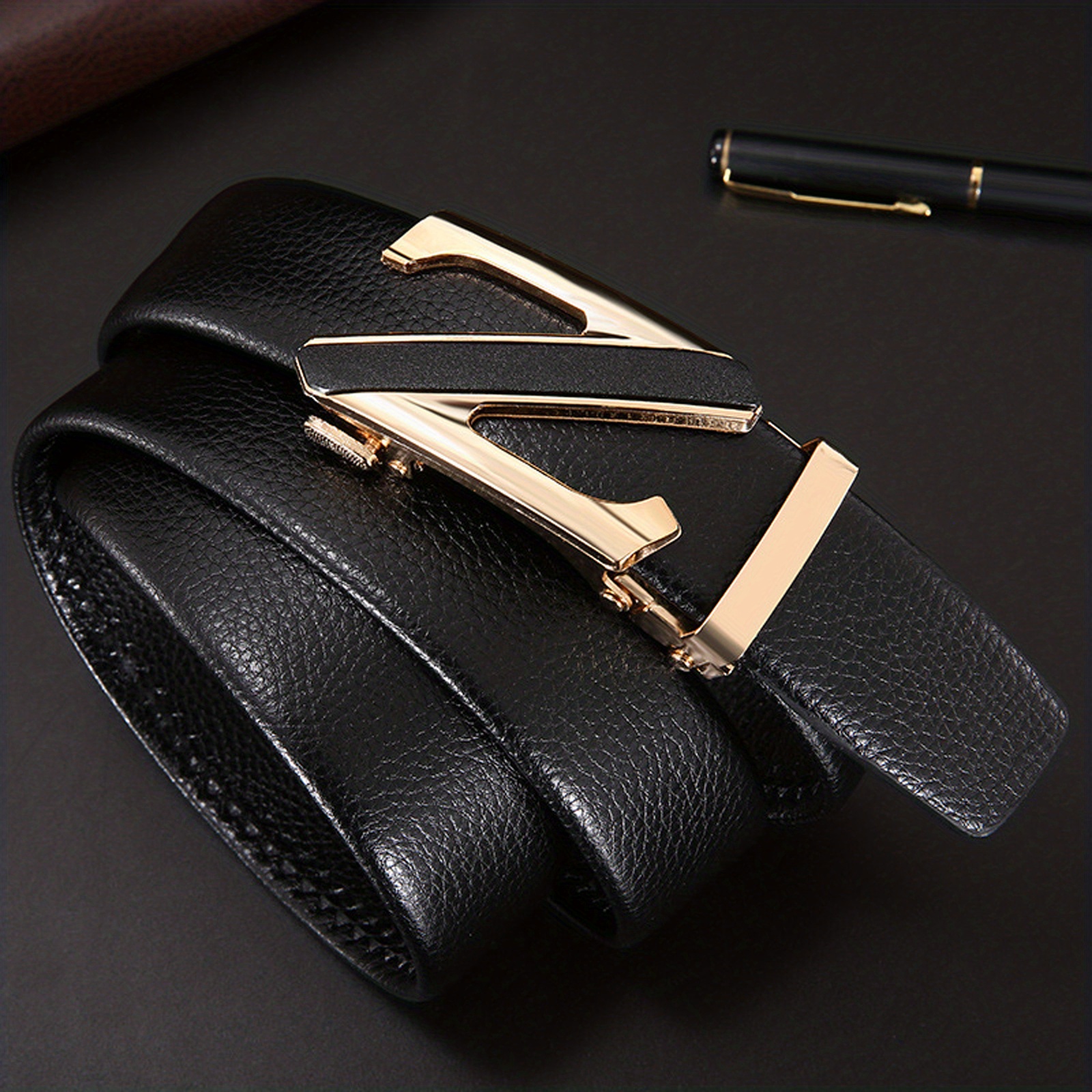 Men's Business Belt Youth Suit Belt Cool Z Button Fashion Style