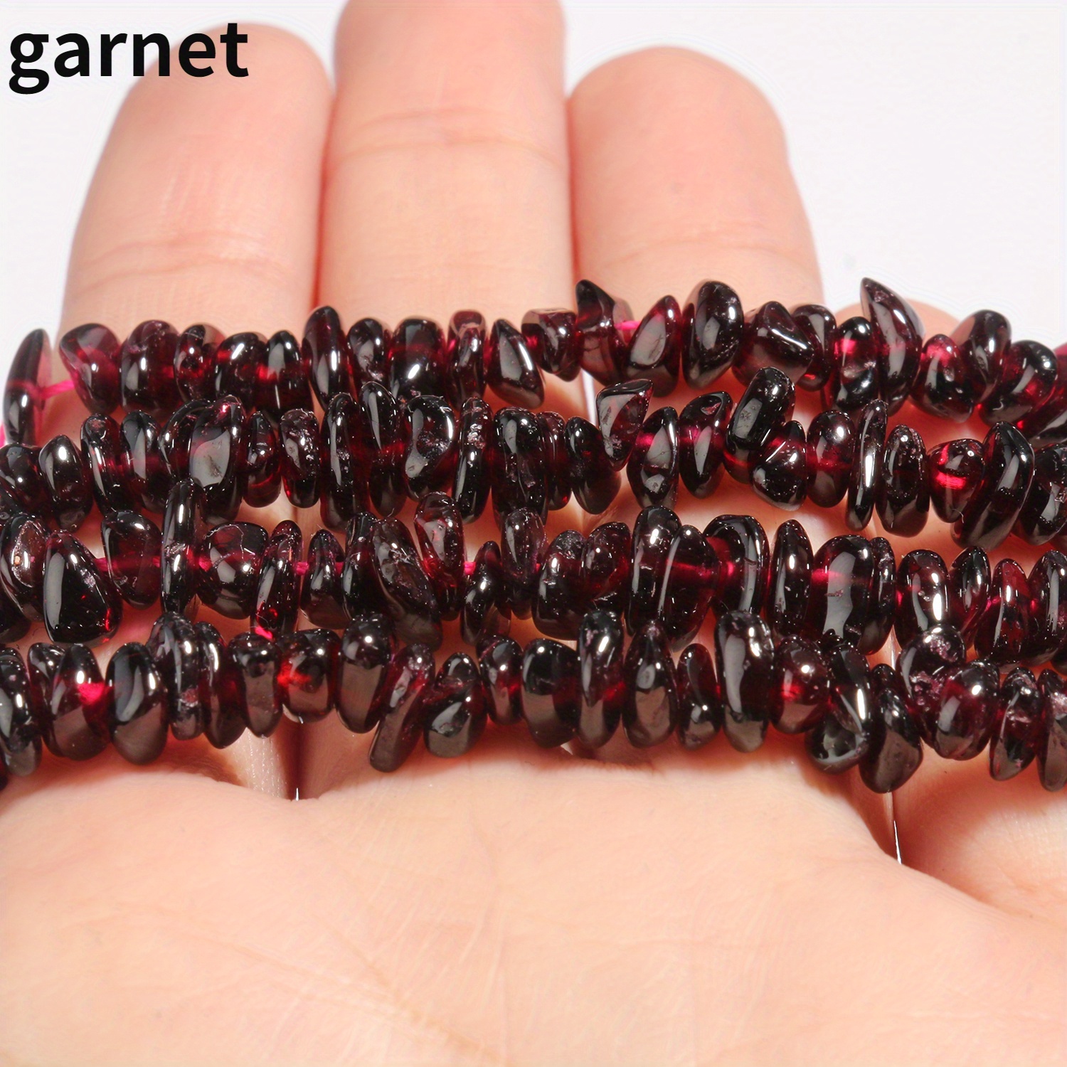 Natural Red Garnet Stone Beads Round Loose Spacer Bead For - Temu