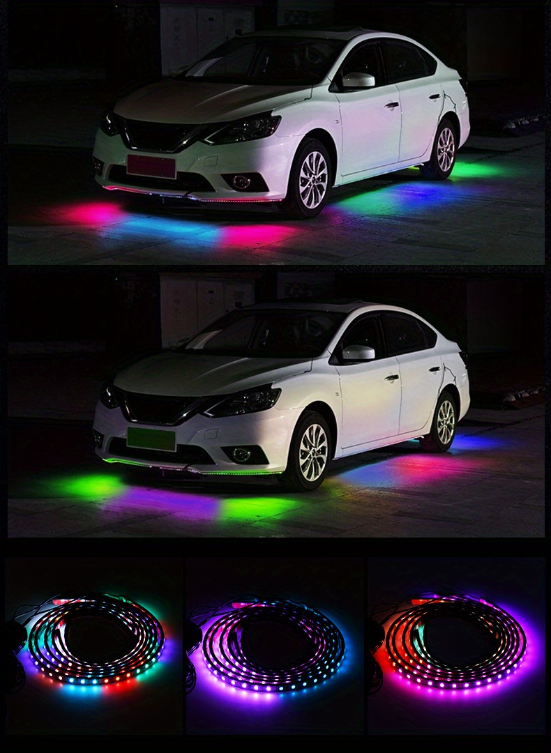 Voiceactivated Rgb Led Car Underglow Light Strip Create A Unique