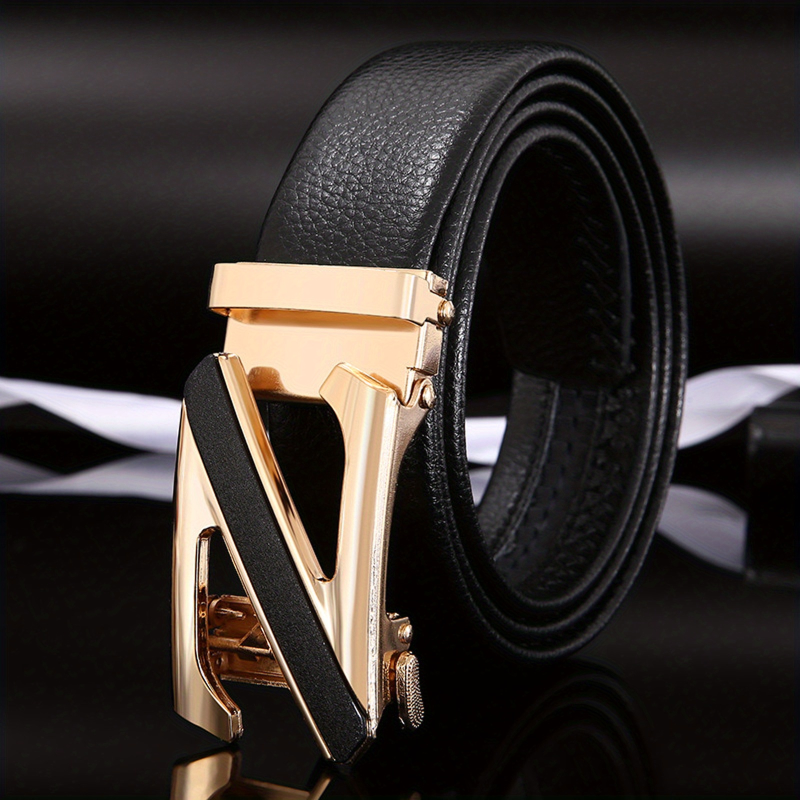 Men's Business Belt Youth Suit Belt Cool Z Button Fashion Style