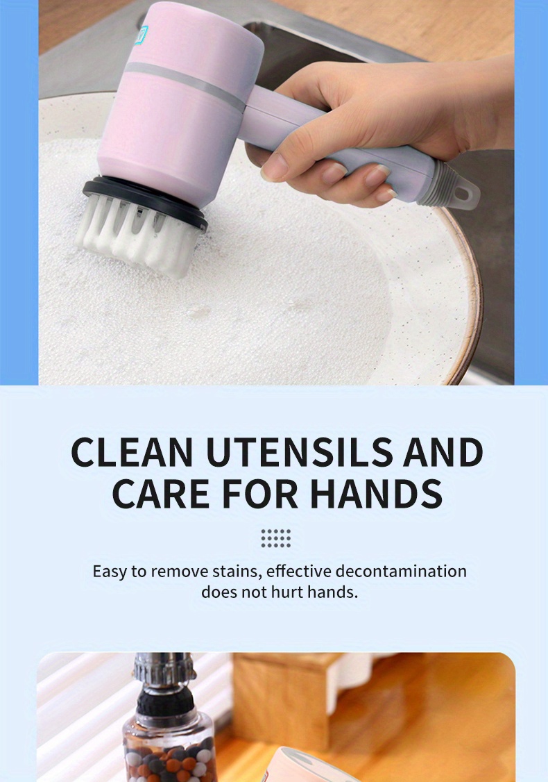 Multi functional Electric Cleaning Brush Large 1200mah Power - Temu