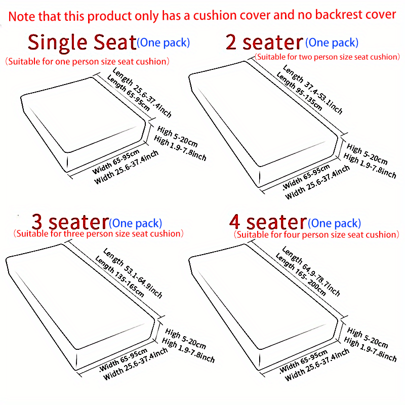 H.VERSAILTEX Fundas elásticas para sofá de 3 piezas con cojines en forma de  T, fundas de cojín individuales para sofá de 3 cojines, fundas con bandas