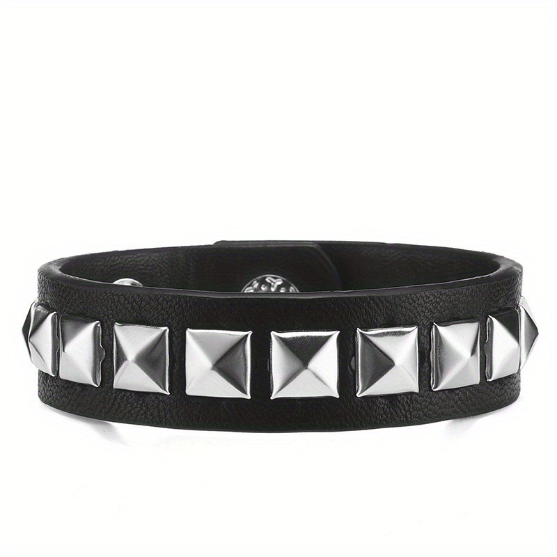 Studded Punk Bracelet For Men Goth Rock Bangle