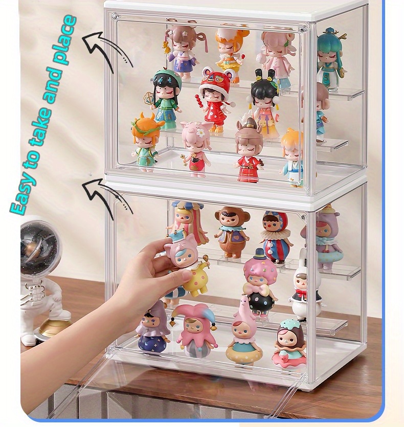 Clear Stackable Plastic Storage Bins Magnetic Attraction - Temu