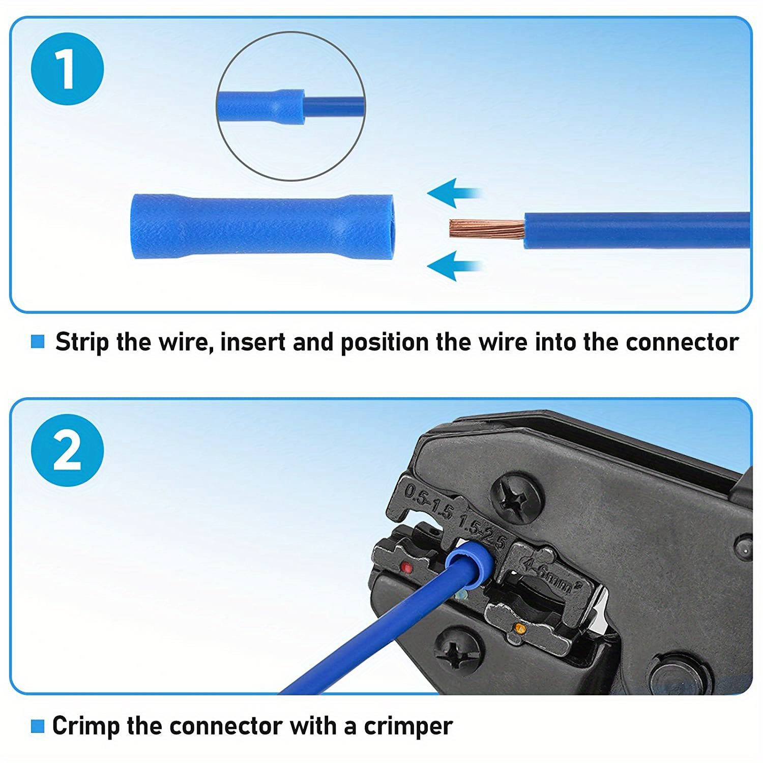 50pcs Electrical Insulation Automotive Wire Crimping Terminal Connector