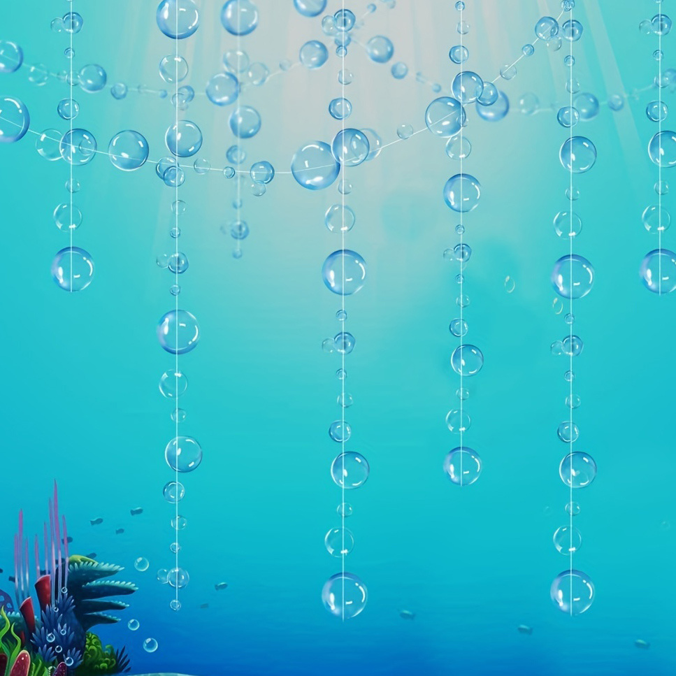 Under The Sea White Bubble Garland Party Decor 2d Bubble - Temu