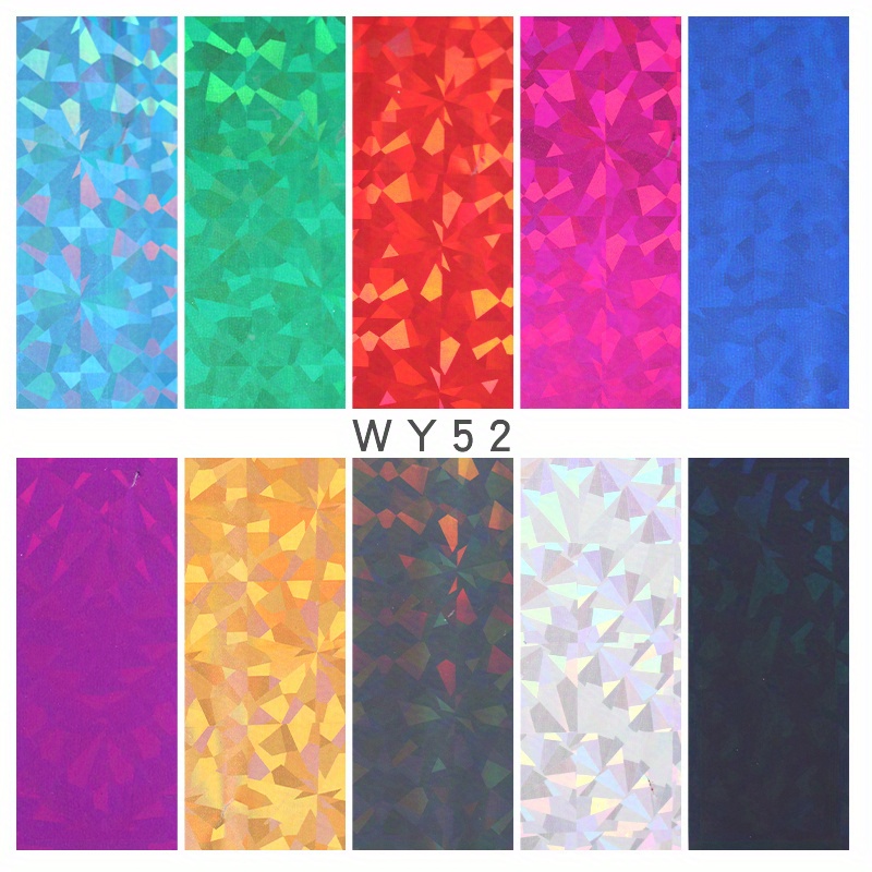 Aurora Glass Ice Paper Holographic Cellophane Decals DIY Sticker Foils