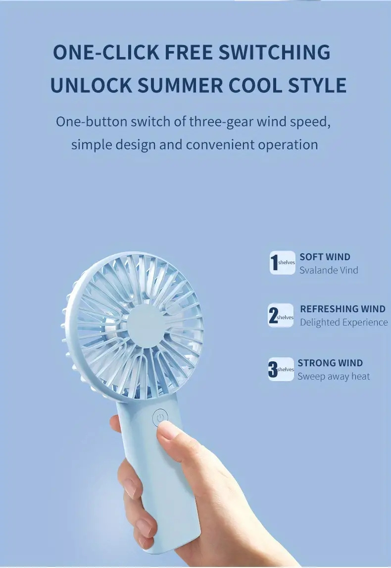 Mini USB Charging Handheld Fan Desktop Small Fan With Mobile Phone Holder Portable And Simple Outdoor Small Fan details 3