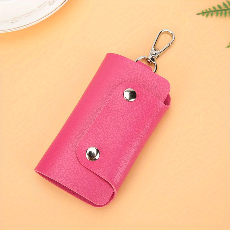 Leather Zipper Key Case, Car Key Wallet Holder Keychain Keyring Coin Holder  Keys Housekeeper Organizer Car Accessories 