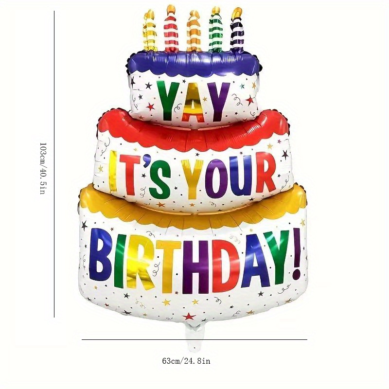 BALLON ALUMINIUM GATEAU ANNIVERSAIRE 103CM