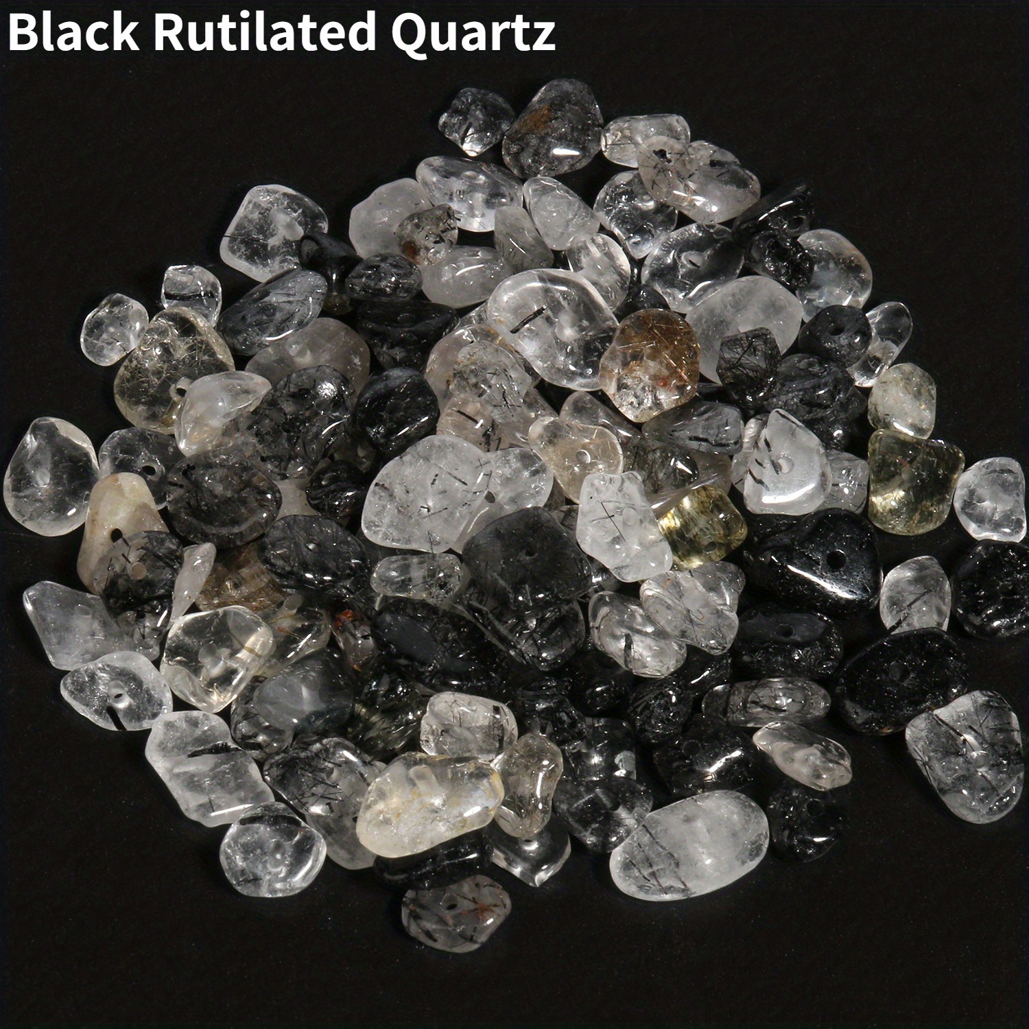 Natural Irregular Fluorite Amethyst Crystal Garnet Stone Chips Gravel Black  Beads for Jewelry Making DIY Bracelet Necklace Accessories 16inch