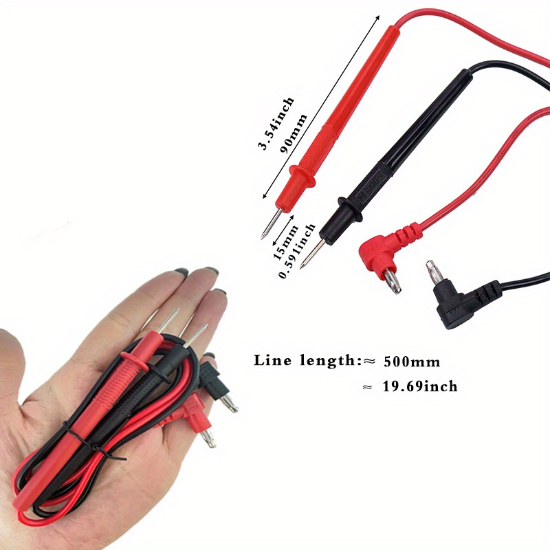 Pair Red Black Probe Test Leads Cable for Mutimeter Multi Meter