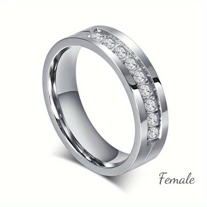 1pc Men's Ring Casual Stainless Steel Fashion Wedding Ring For Men Love ...