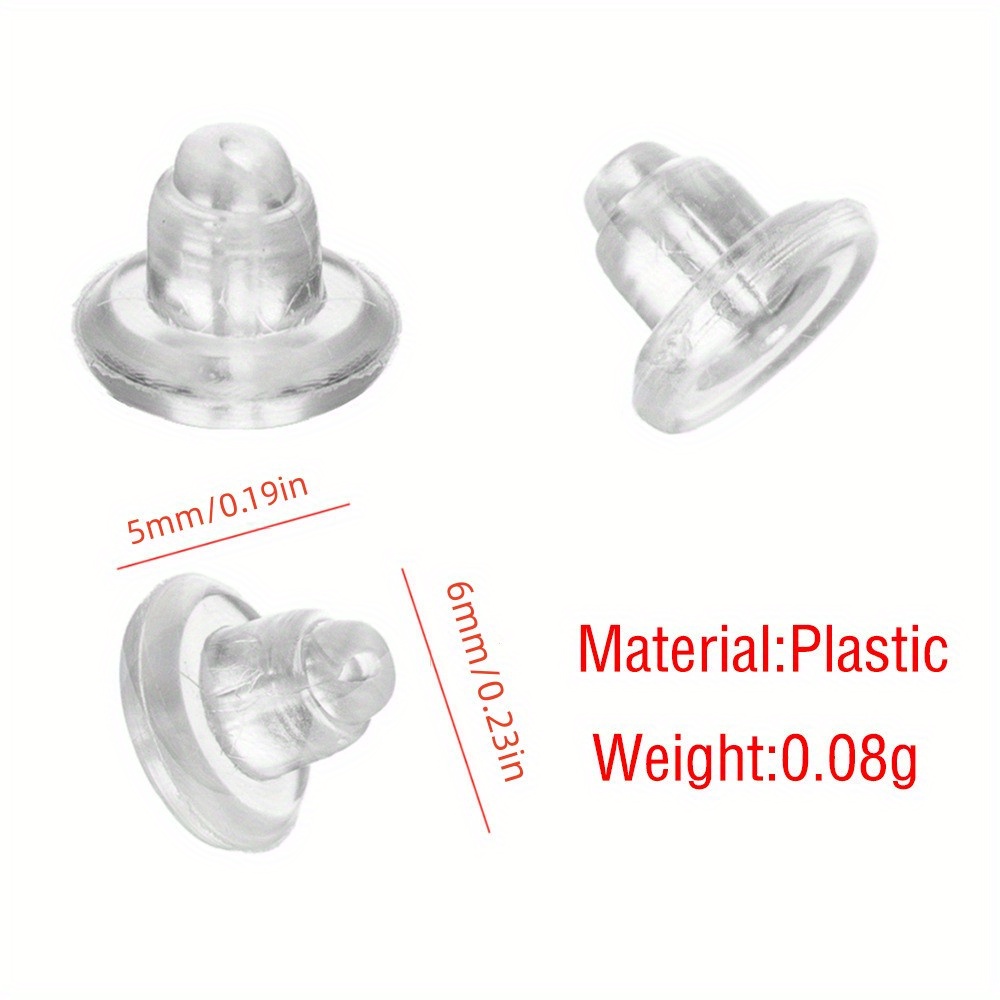 Rubber Ear Backs Stopper Earnuts Stud Earring Back Supplies For Diy Jewelry  Findings Making Accessories - Temu