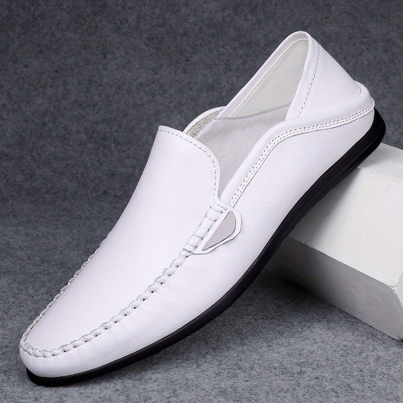 Men's Leather Slip On Loafers Simple Casual Walking