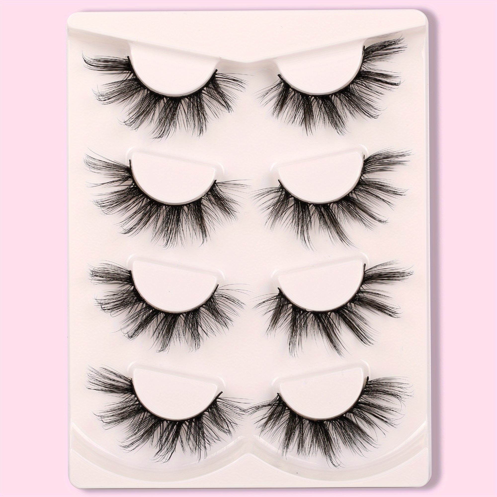 False Eyelashes Manga Lashes Natural Look 3D Wispy Fake Eyelashes Spiky Anime  False Lashes Short light Volume Asian Eye Lash 5 - AliExpress