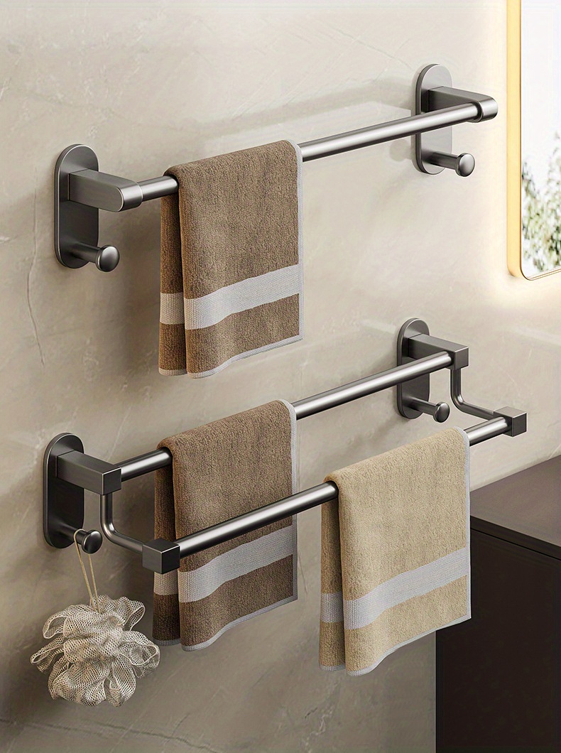 Barra de toalla para soporte de baño Toallero de baño adhesivo Colgador de  toallas montado en la pared para bañolargo Jormftte CPB-DE-WX520-2