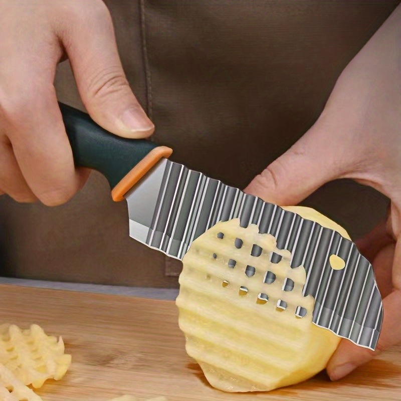 Dropship 1pc Wolf Tooth Knife; Multifunctional Potato Chips Cutter