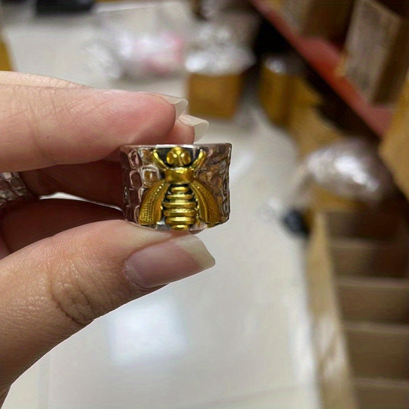 1pc Men's Retro Bee Ring Fashion Jewelry Accessories