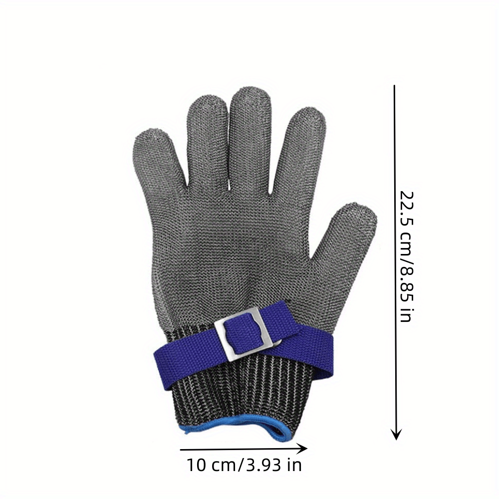 Cut Resistant Glove-Stainless Steel Wire Metal Mesh Butcher Safety Work  Glove for Meat Cutting, fishing 