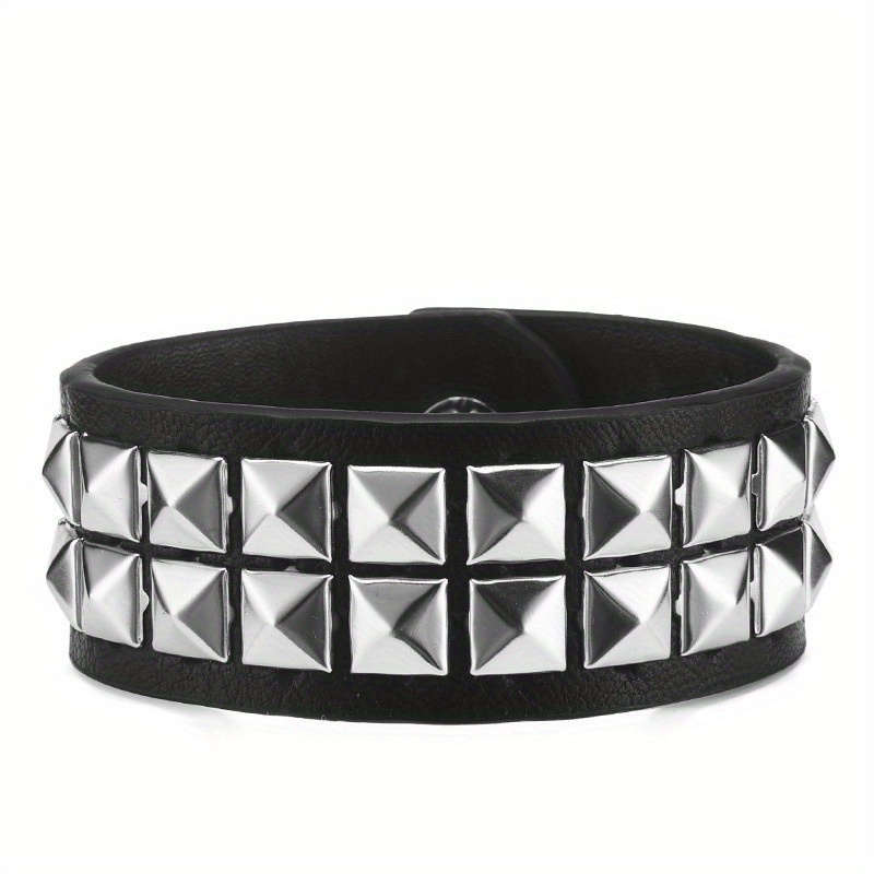 Studded Punk Bracelet For Men Goth Rock Bangle