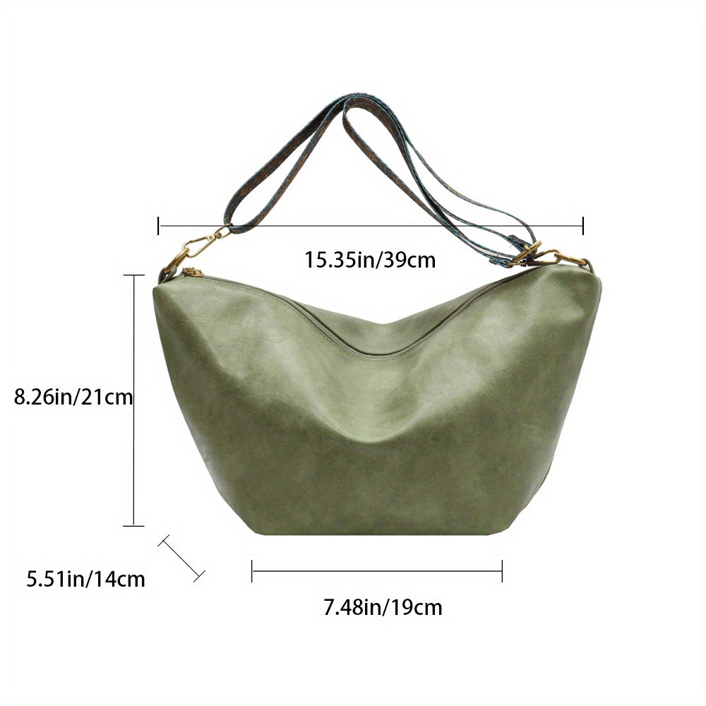 Sage Green Faux Leather Crossbody Handbag