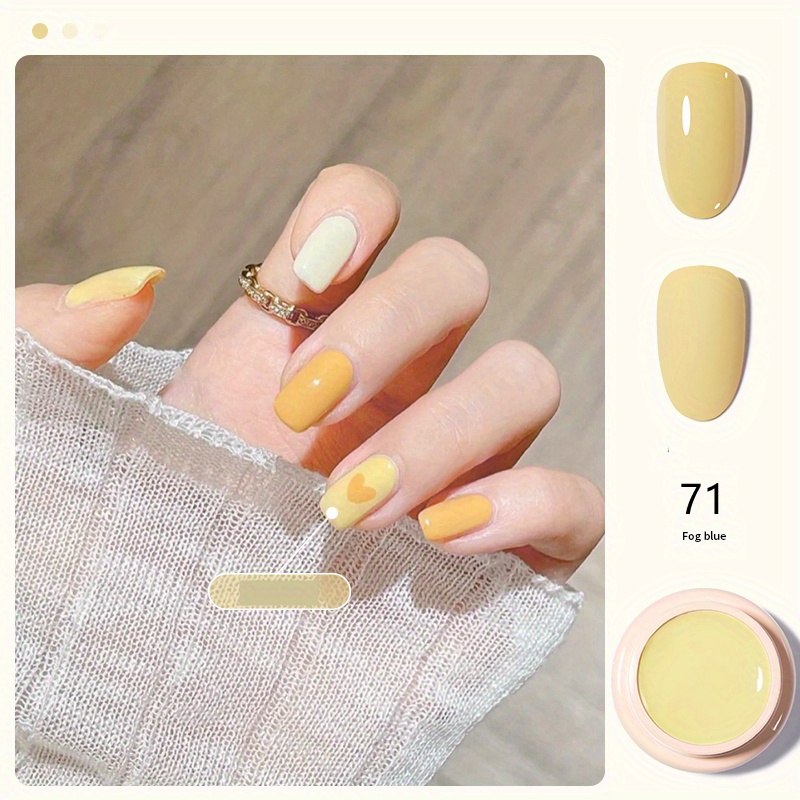  Elite99 Juego de esmaltes de uñas de gel UV 6 colores - Serie  de color amarillo con purpurina de colores mezclados, DIY en casa Nail Art  Salon Kit de manicura Set