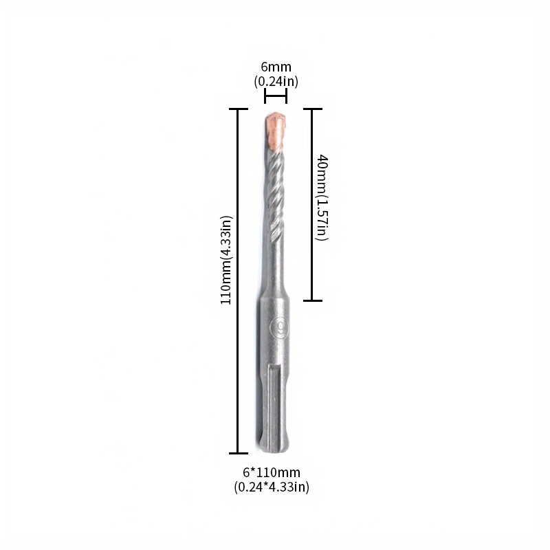 Brocas de hormigón SDS Plus, puntas cruzadas, 4 cortadores, 110mm