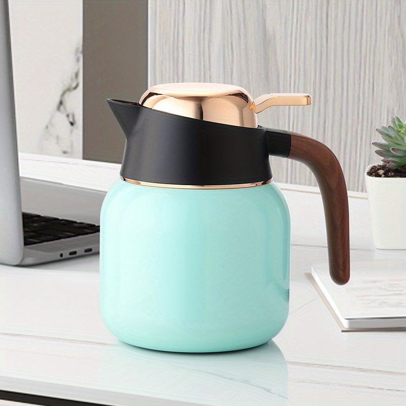  Insulated Coffee Pot 1L Large Capacity Household Outdoor Small  Coffee Pot Vacuum Flask Glass Liner Thermos Thermal Coffee Carafe (Color :  Bigblue Mug): Home & Kitchen