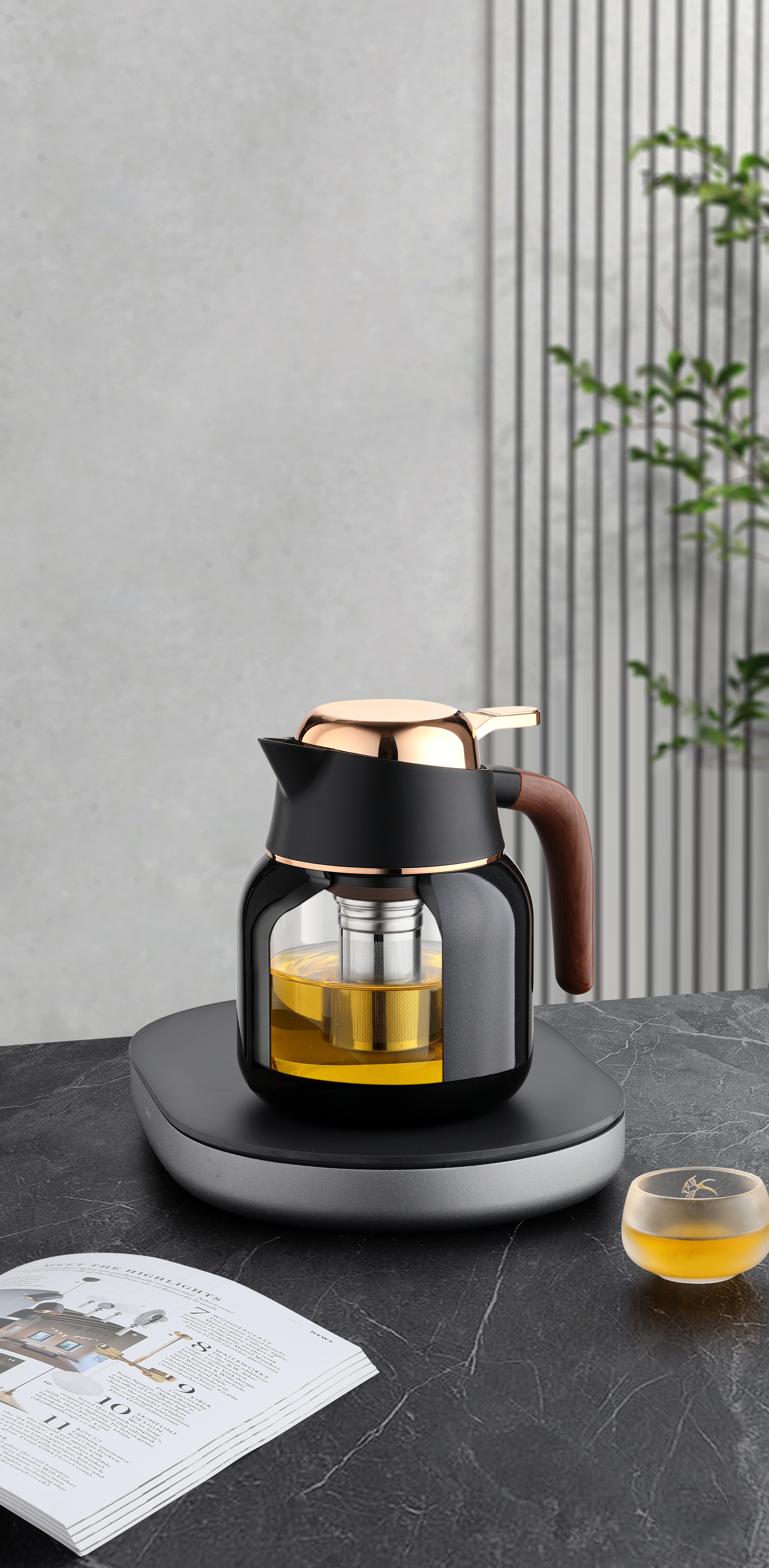 Irishom 1L Thermal Coffee Carafe Double Walled Vacuum Coffee Pot Thermal  Carafe Pot with Wood Handle Water Kettle Insulated Flask Tea Carafe Keeping