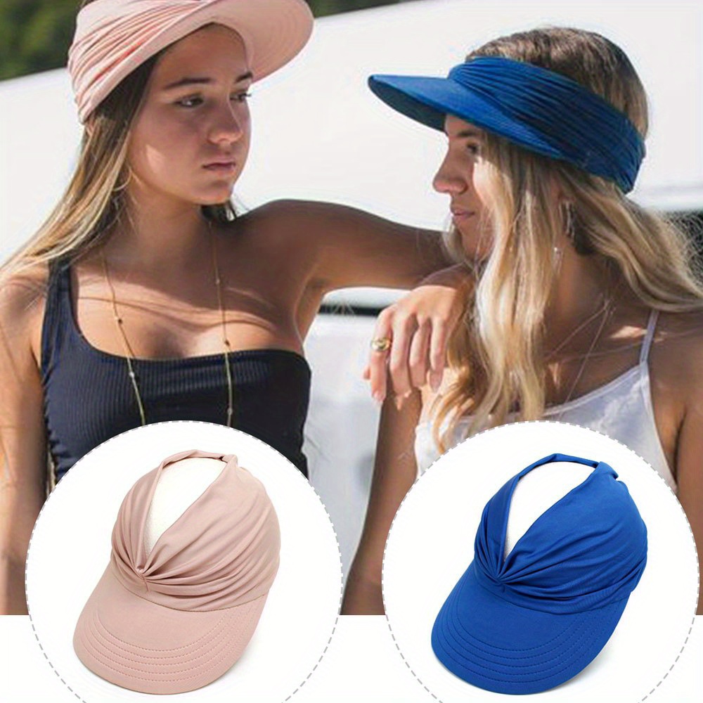 Sombrero con viseras deportivas para el sol para hombres y mujeres, gorra  de playa para correr y golf, ala extra larga, secado rápido para verano