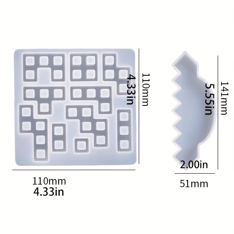 Resin Molds Set, Building Brick Resin Molds Silicone Balance Stacking Jigsaw Puzzle Epoxy Silicone Mold For Party Board Games, Diy Crafts (silicone Molds)