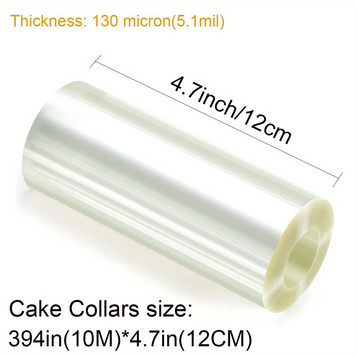 Cake Collars, Transparent Cake Rolls, 4 x 394inch Acetate Cake Collar Roll  DIY Acetate Sheet Transparent Chocolate Mousse Collar Surrounding Edge