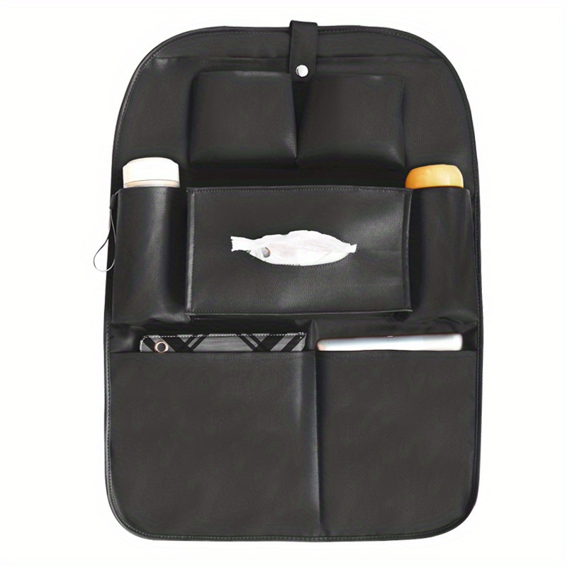 Folding And Winding Up Car Leather Chair Back Pocket Storage Bag Storage  Bag Anti Dirt Anti Scratch Pad Automotive Temu Canada